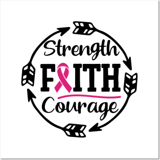 Strenght, faith & courage! Posters and Art